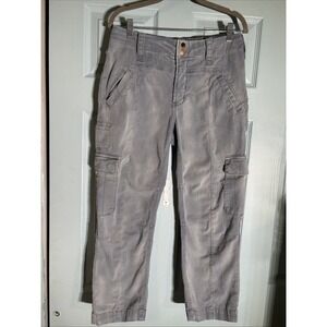 By Anthropologie Women's Faded Blue Cargo Pants Size 29. Cropped